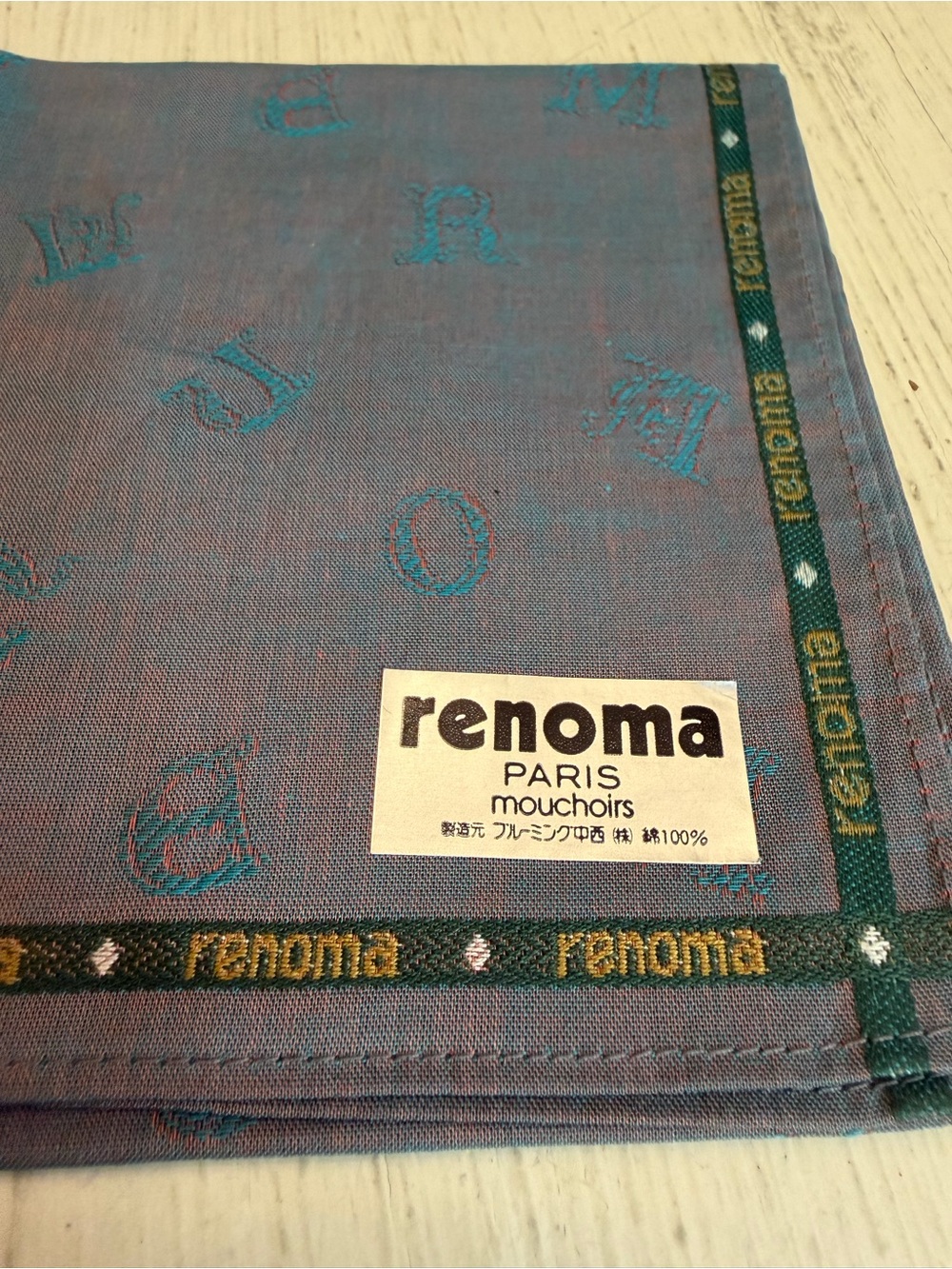 NWOT Renoma Paris Cotton Handkerchief/Scarf